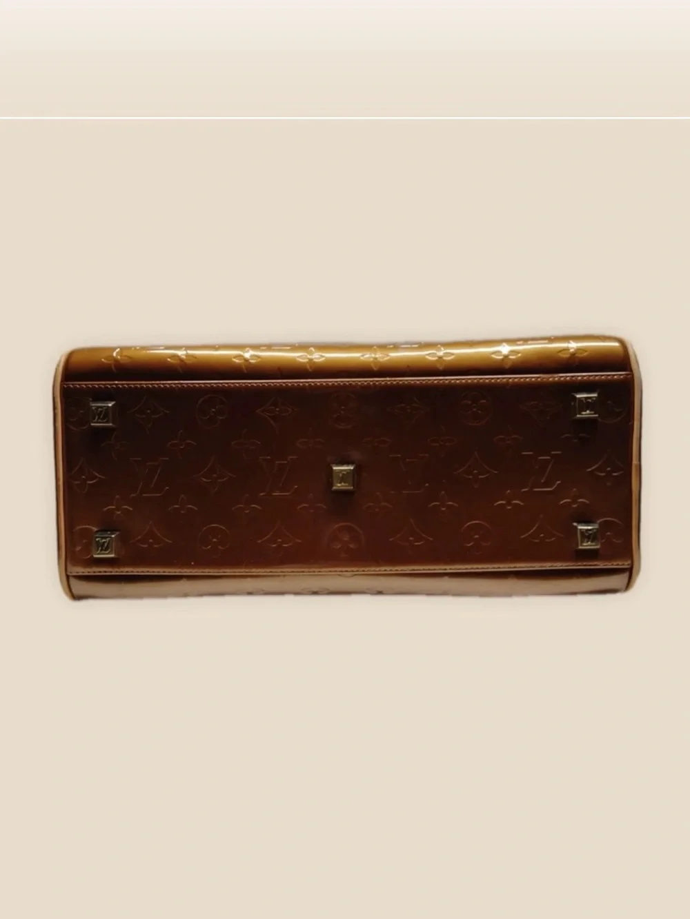 Louis Vuitton Hand Bag Purse Tompkins Square Brown Vernis Authentic